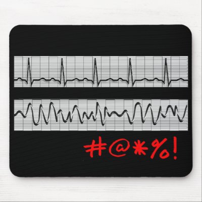 Funny Cardiac Rhythm Strip Gifts Mouse Pads by ProfessionalDesigns
