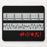 Funny Cardiac Rhythm Strip Gifts mousepads