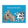 Funny Cartoon Animals Personalized Postcard