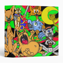 Funny Cartoon Cat Binder