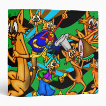 Funny Cartoon Cat Binder