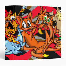 Funny Cartoon Cat Binder