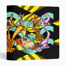 Funny Cartoon Cat Binder