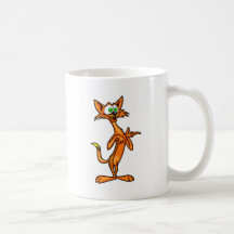 Funny Cartoon Cat Coffee Mugs