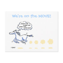 Funny Cartoon Change of Address Postcard