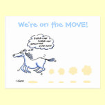 Funny Cartoon Change of Address Postcard postcards