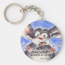 Funny Cartoon Chinchilla Cute Keychains