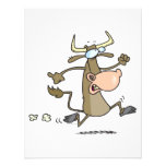 funny cartoon cow on the run moove custom announcement
