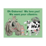Funny Cartoon Drawings Custom Postcard