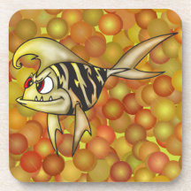 Funny Cartoon Fish Cork Coaster