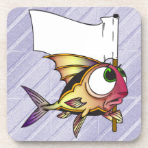 Funny Cartoon Fish Cork Coaster