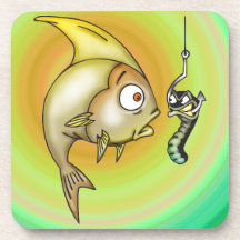 Funny Cartoon Fish Cork Coaster