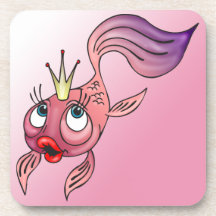 Funny Cartoon Fish Cork Coaster