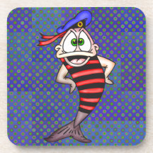 Funny Cartoon Fish Cork Coaster