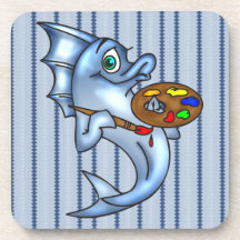 Funny Cartoon Fish Cork Coaster