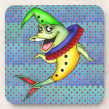 Funny Cartoon Fish Cork Coaster