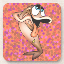 Funny Cartoon Fish Cork Coaster