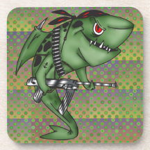 Funny Cartoon Fish Cork Coaster