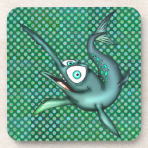 Funny Cartoon Fish Cork Coaster