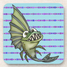 Funny Cartoon Fish Cork Coaster