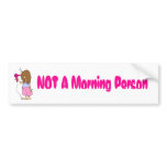 Funny Cartoon for Sleepyheads bumper stickers