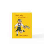 Funny Cartoon Lederhosen Greeting Card