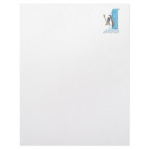 funny cartoon over the waterfall in canoe custom letterhead