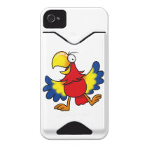 Funny cartoon parrot