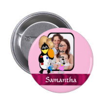 Funny cartoon photo background pin