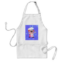 Funny Cartoon Pig Chef  Shirt | Funny Piggy Chef T Apron