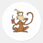Funny Cartoon Pizza Monkey Sticker