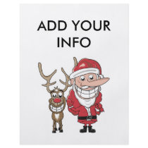 Funny Cartoon Santa and Rudolph