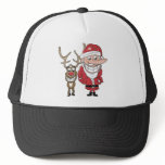 Funny Cartoon Santa and Rudolph