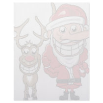 Funny Cartoon Santa and Rudolph