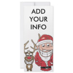 Funny Cartoon Santa and Rudolph