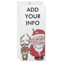 Funny Cartoon Santa and Rudolph