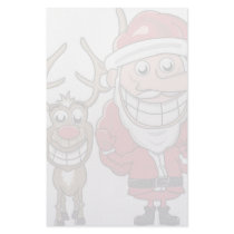 Funny Cartoon Santa and Rudolph