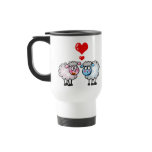 Funny cartoon sheeps, Wedding couple Mugs