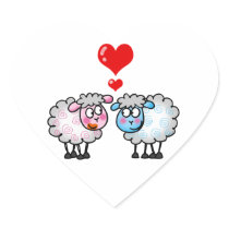 Funny cartoon sheeps, Wedding couple
