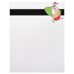 funny cartoon surfer surfing santa claus letterhead template