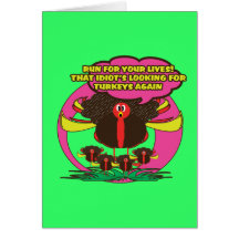 Funny cartoon thanksgiving turkeys - cute cards