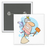 funny cartoon tooth fairy with mallot pinback buttons