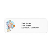 funny cartoon tooth fairy with mallot labels