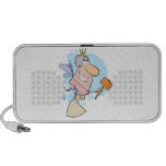 funny cartoon tooth fairy with mallot travel speakers