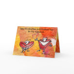 Funny Cartoon Valentine Card Hearts