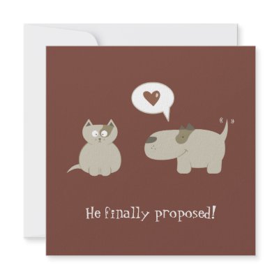 Funny Cat and Dog - Save the Date invitation by BluePlanet