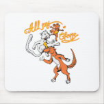 funny cat dog mouse all say cheese vector cartoon mousepad