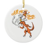 funny cat dog mouse all say cheese vector cartoon christmas tree ornament