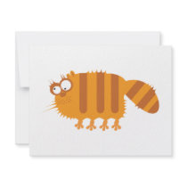 Funny Cat Custom Invites