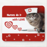 Funny Cat. Nurses Day / Nurses Week Gift Mousepad